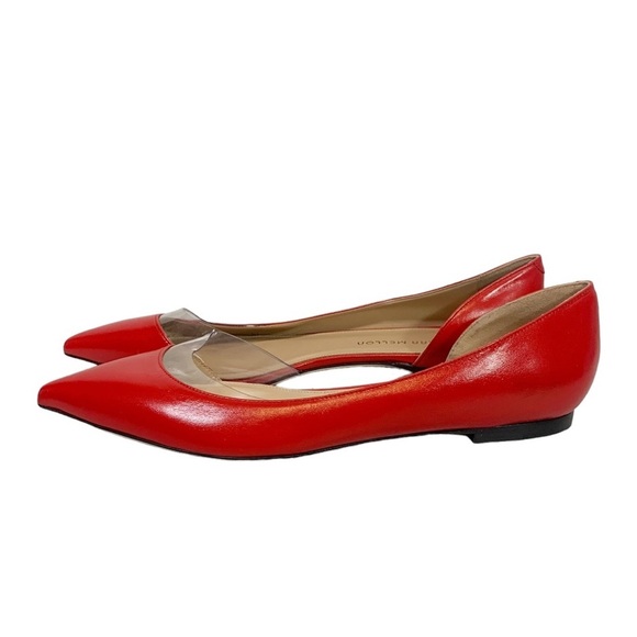 Tamara Mellon D'Orsay Leather Pointed Toe Flats Red Size EU 41.5 - Picture 4 of 10